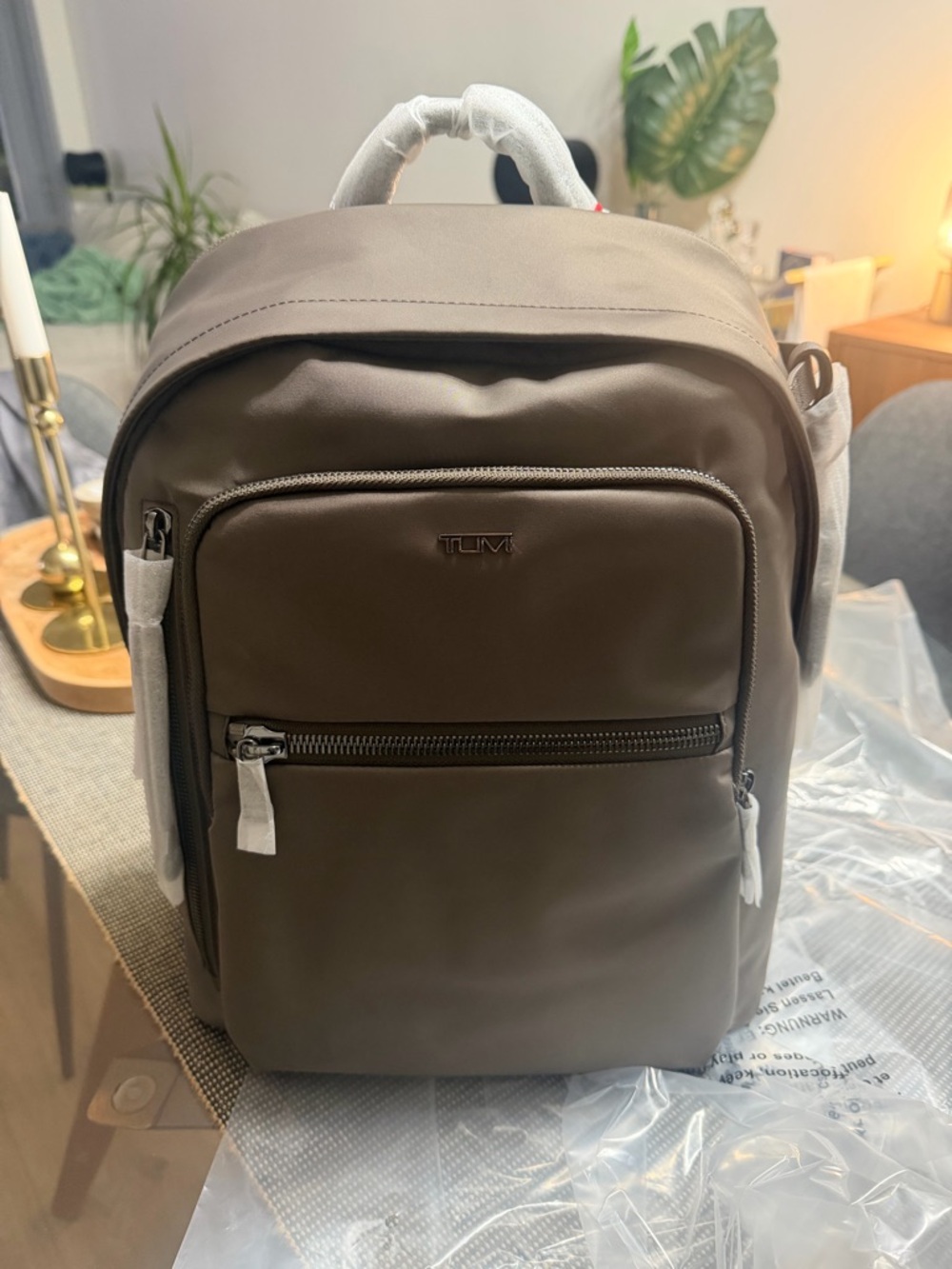 TUMI Voyager Halsey Backpack Brown Mink BRAND NEW - Picture 5 of 8
